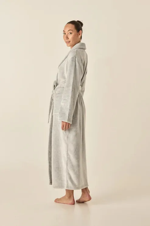 Gingerlilly Plush Robe - Grey