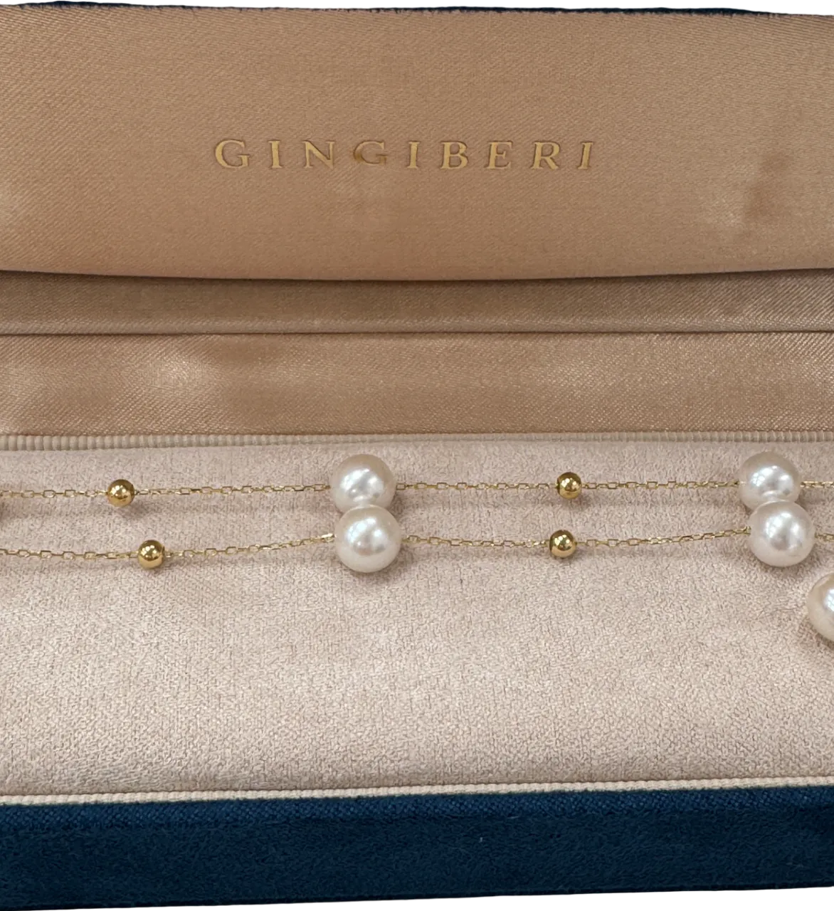 GINGIBERI The Starry Night real Pearl And 14k Yellow Gold Necklace