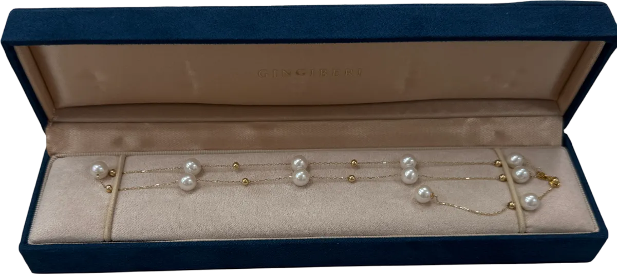 GINGIBERI The Starry Night real Pearl And 14k Yellow Gold Necklace
