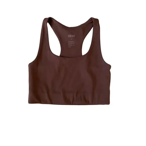 Girlfriend Collective Women's Paloma Racerback Sports Bra in Earth Color XS