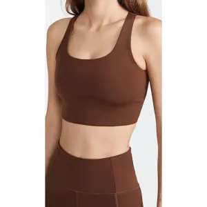 Girlfriend Collective Women's Paloma Racerback Sports Bra in Earth Color XS