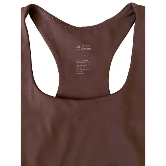 Girlfriend Collective Women's Paloma Racerback Sports Bra in Earth Color XS