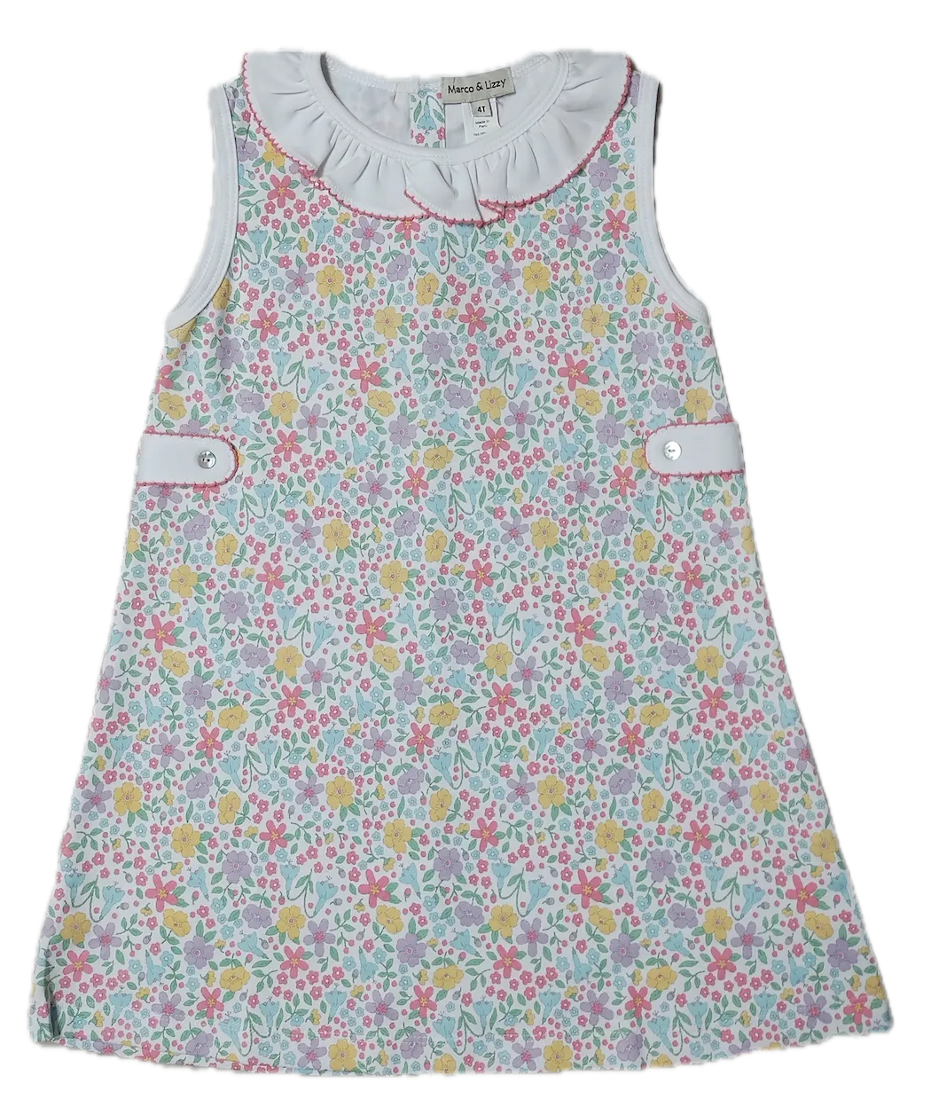 Girl's ruffled collar dress Spring Meadows Collection