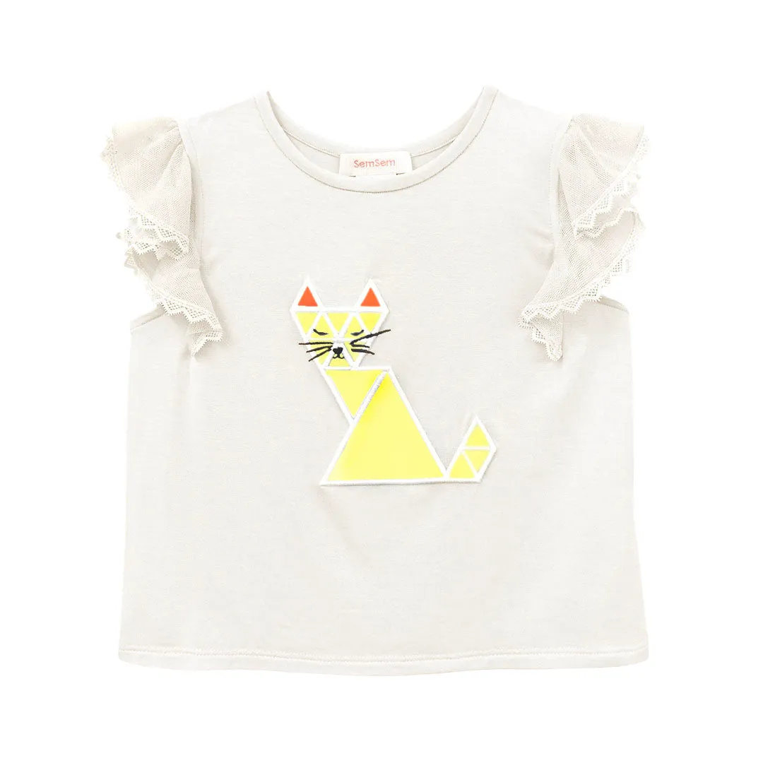 Girls Sireen Jersey Top - Cream