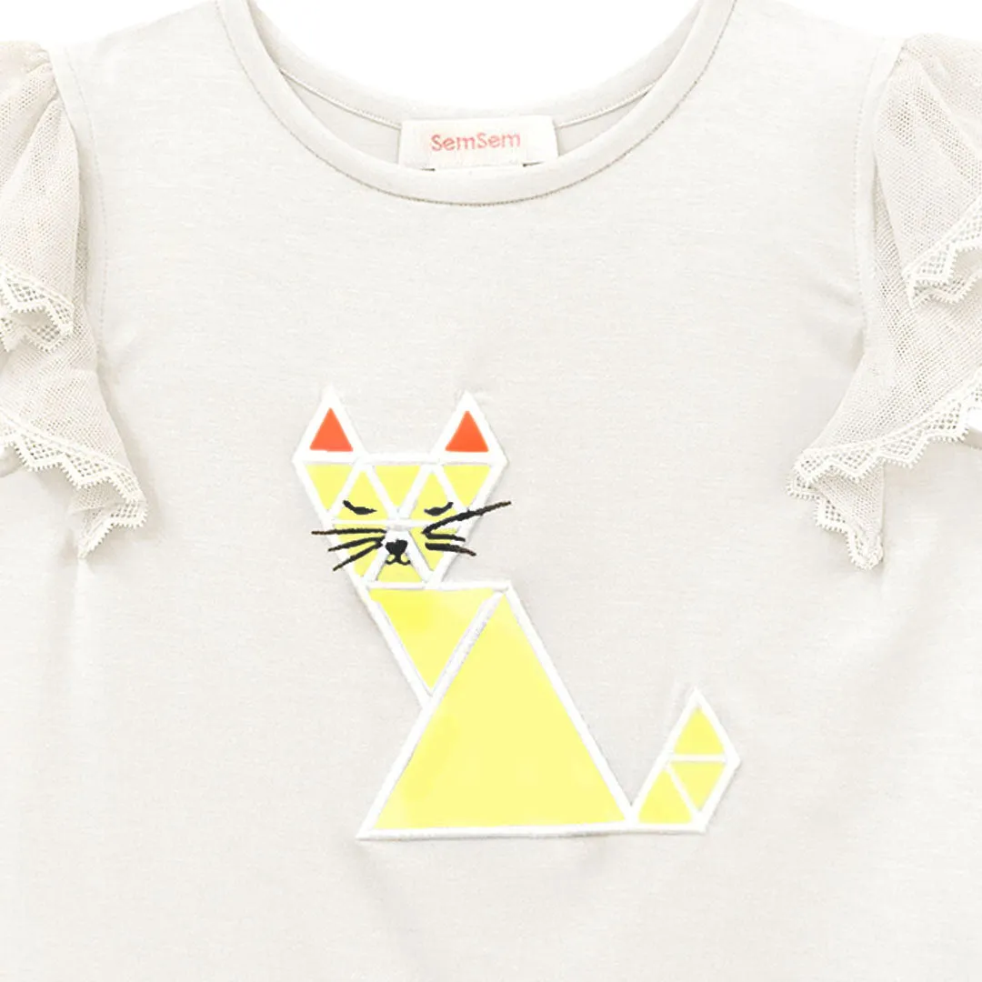 Girls Sireen Jersey Top - Cream