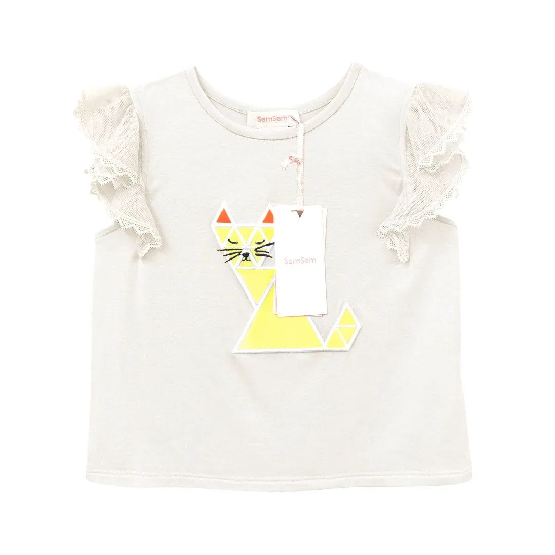 Girls Sireen Jersey Top - Cream