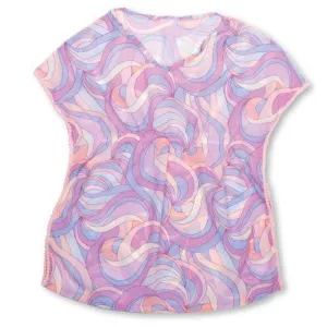 Girls Swim Coverup | Pom pom Kaftan - Candy Swirl | Shade Critters