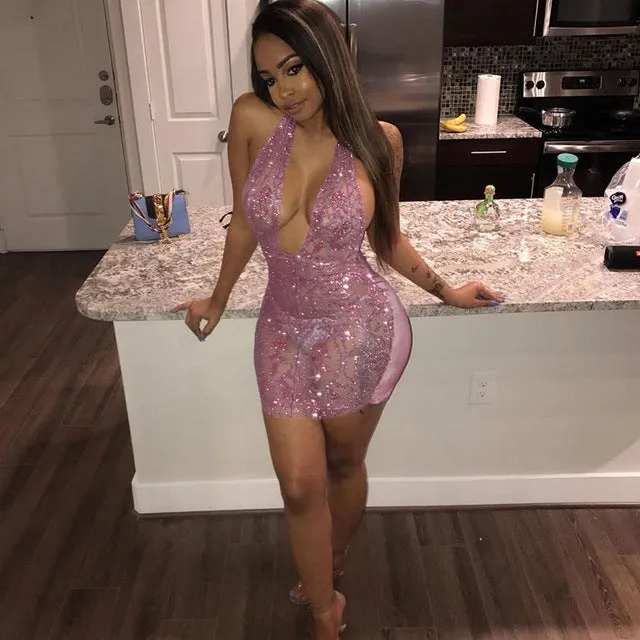 Glitter Gold Sequin Dress