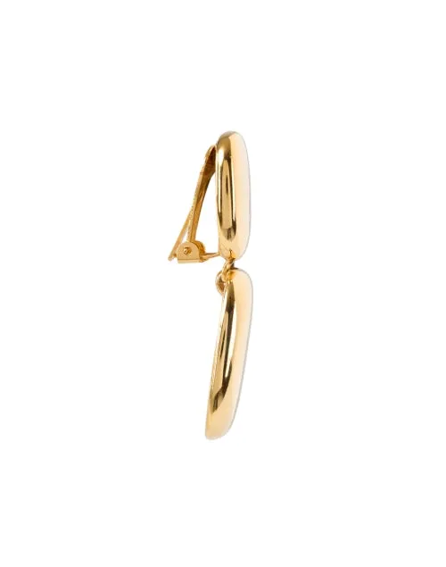Gold Drop Clip Earrings