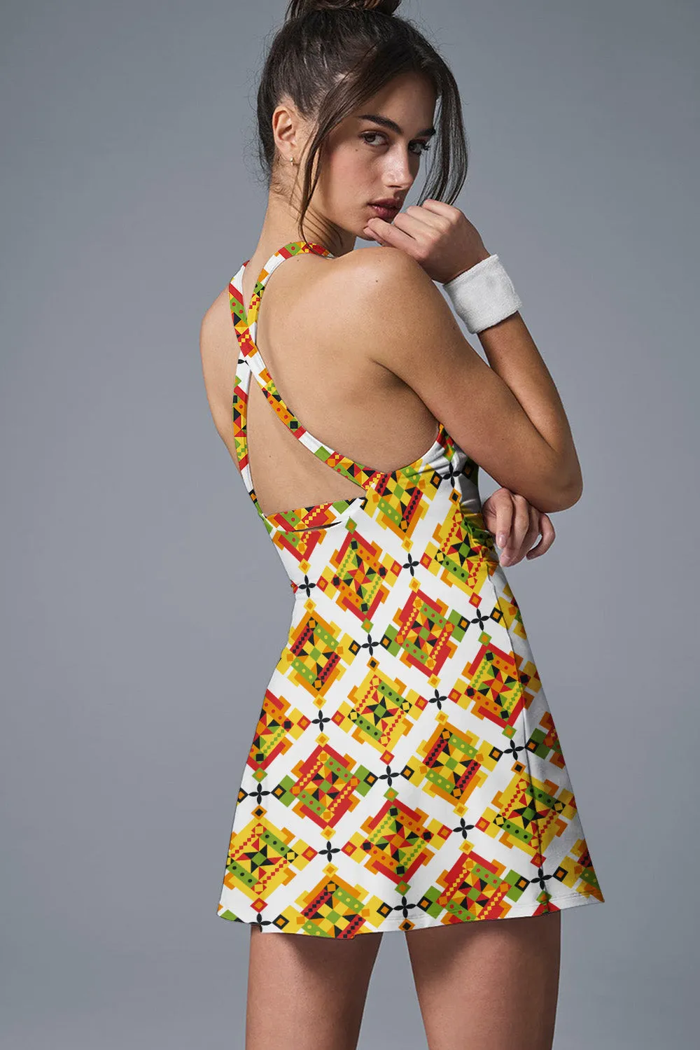 Golden Mosaic Active Dress