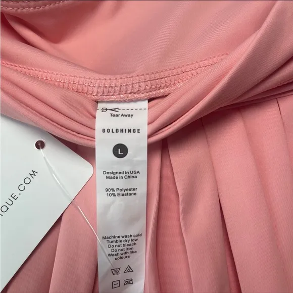 Goldhinge ALMOND BLOSSOM PLEATED TENNIS SKIRT Size Large