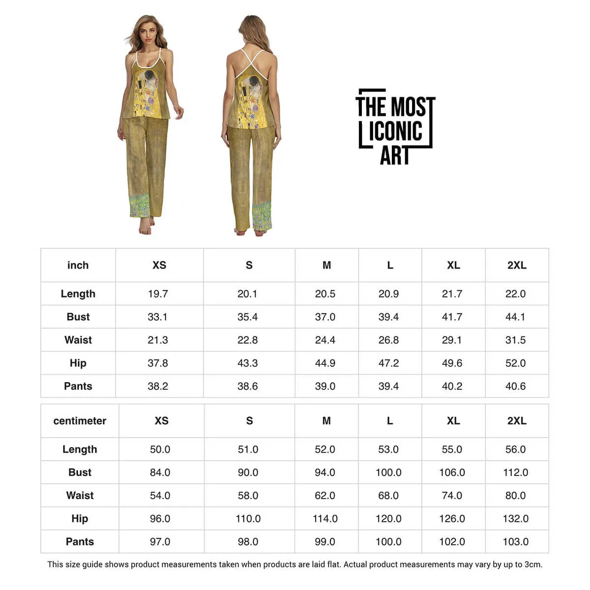 Gustav Klimt The Kiss Cami Pajamas Set