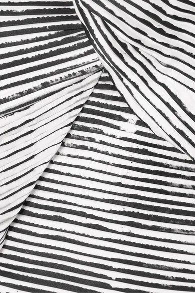 Hand-Painted Pleated Bustier Top