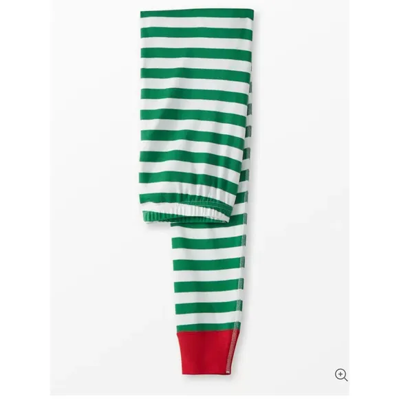 HANNA ANDERSSON Men’s Unisex Striped Long John Pajamas Christmas 2 Pc- XL