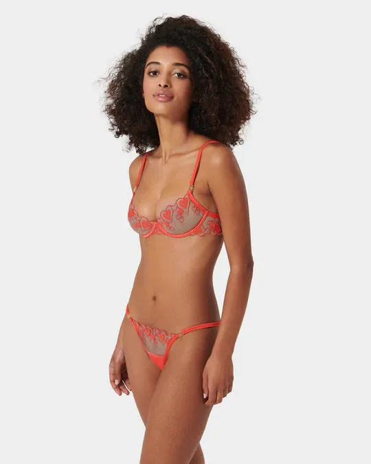 Harlow Open Brief In Hot Coral - Bluebella