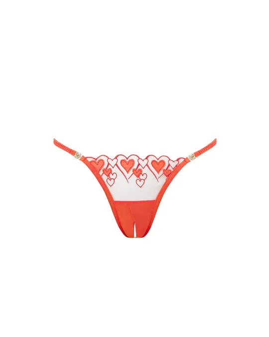 Harlow Open Brief In Hot Coral - Bluebella