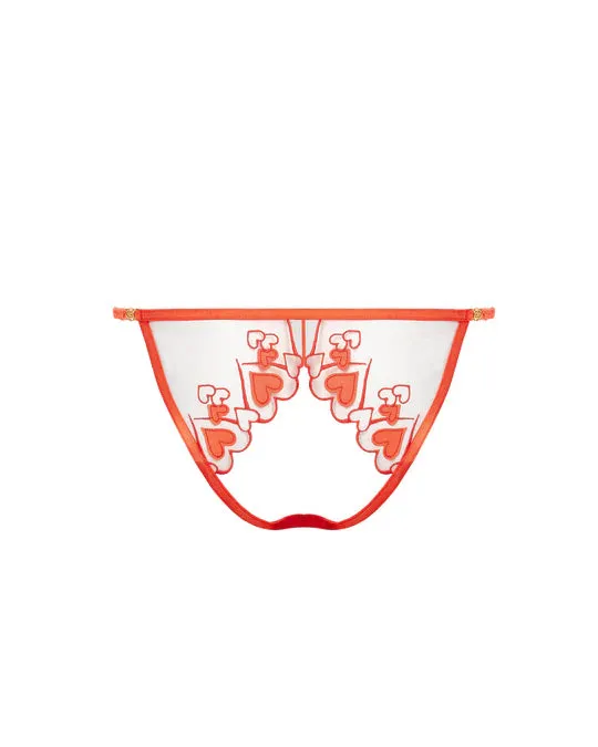 Harlow Open Brief In Hot Coral - Bluebella