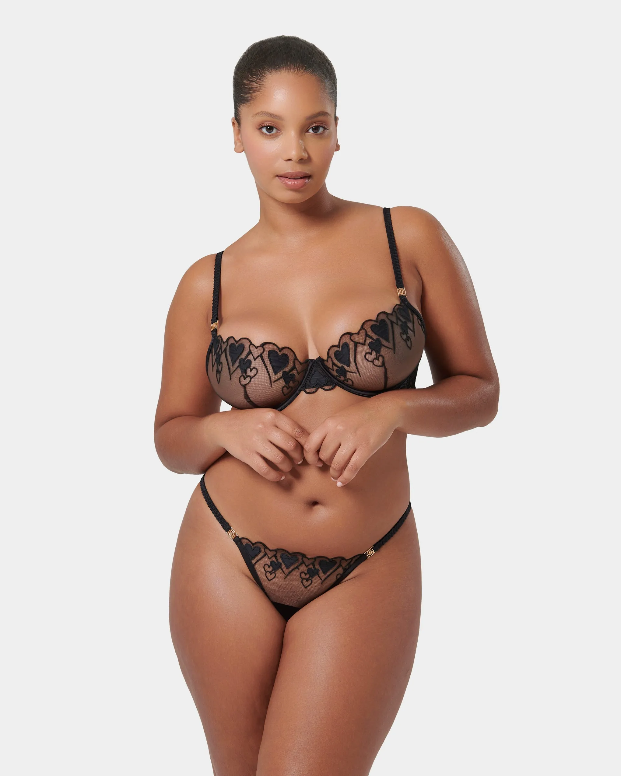 Harlow Thong Hot Coral/Sheer