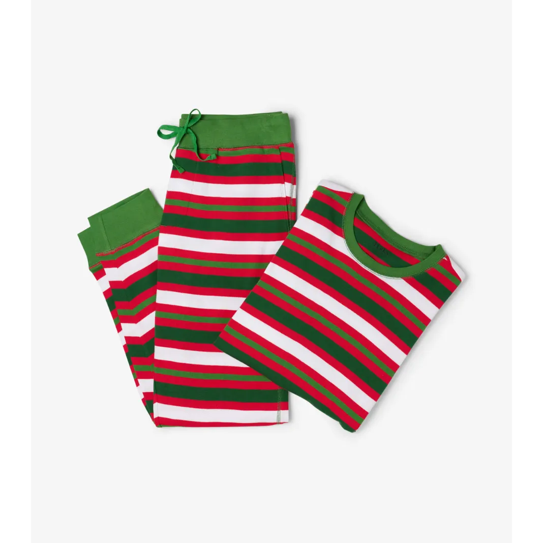 Hatley Candy Cane Stripes Men's Pajama Set