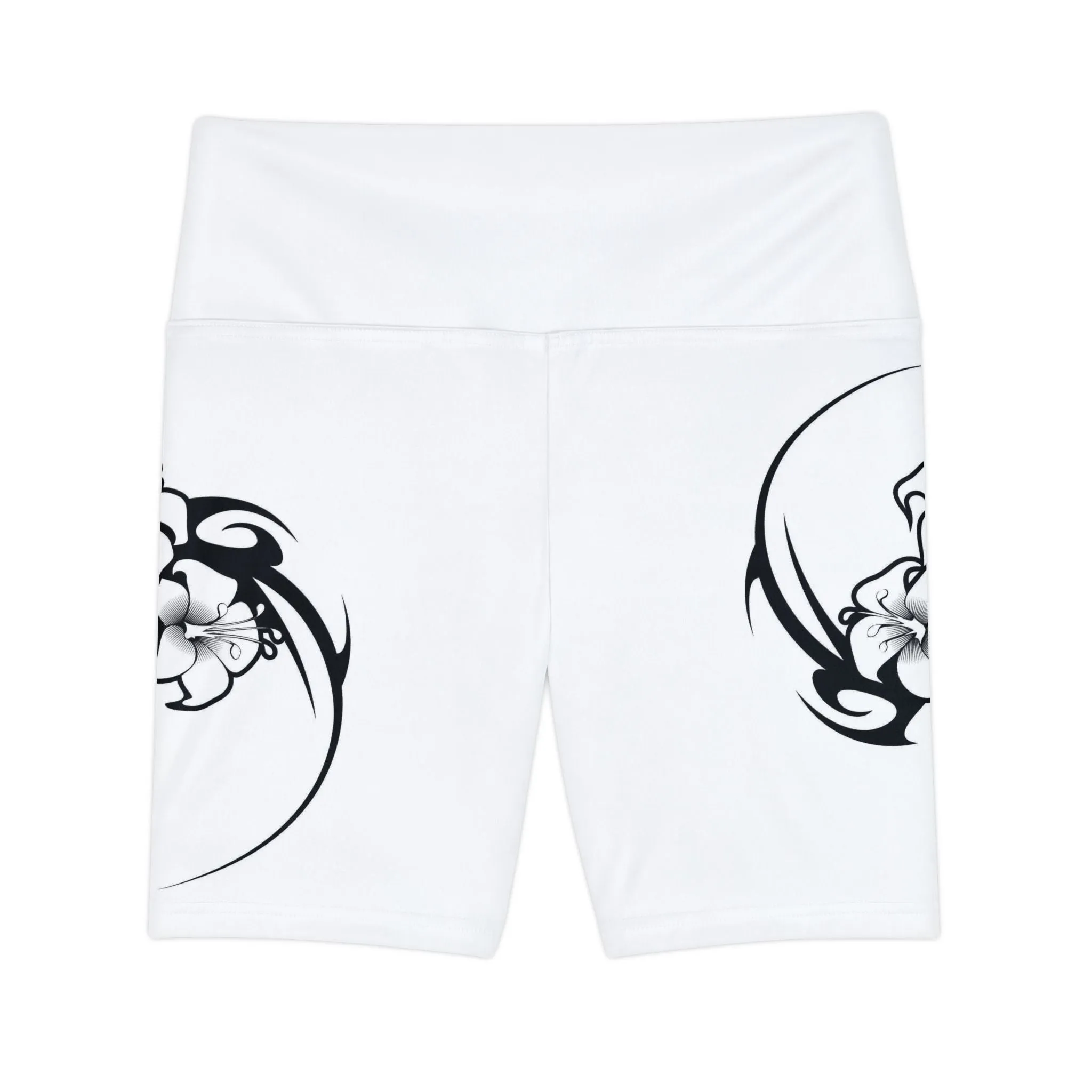 Hawaiian Floral Women's Workout Shorts - Stylish Activewear for Fitness Enthusiasts