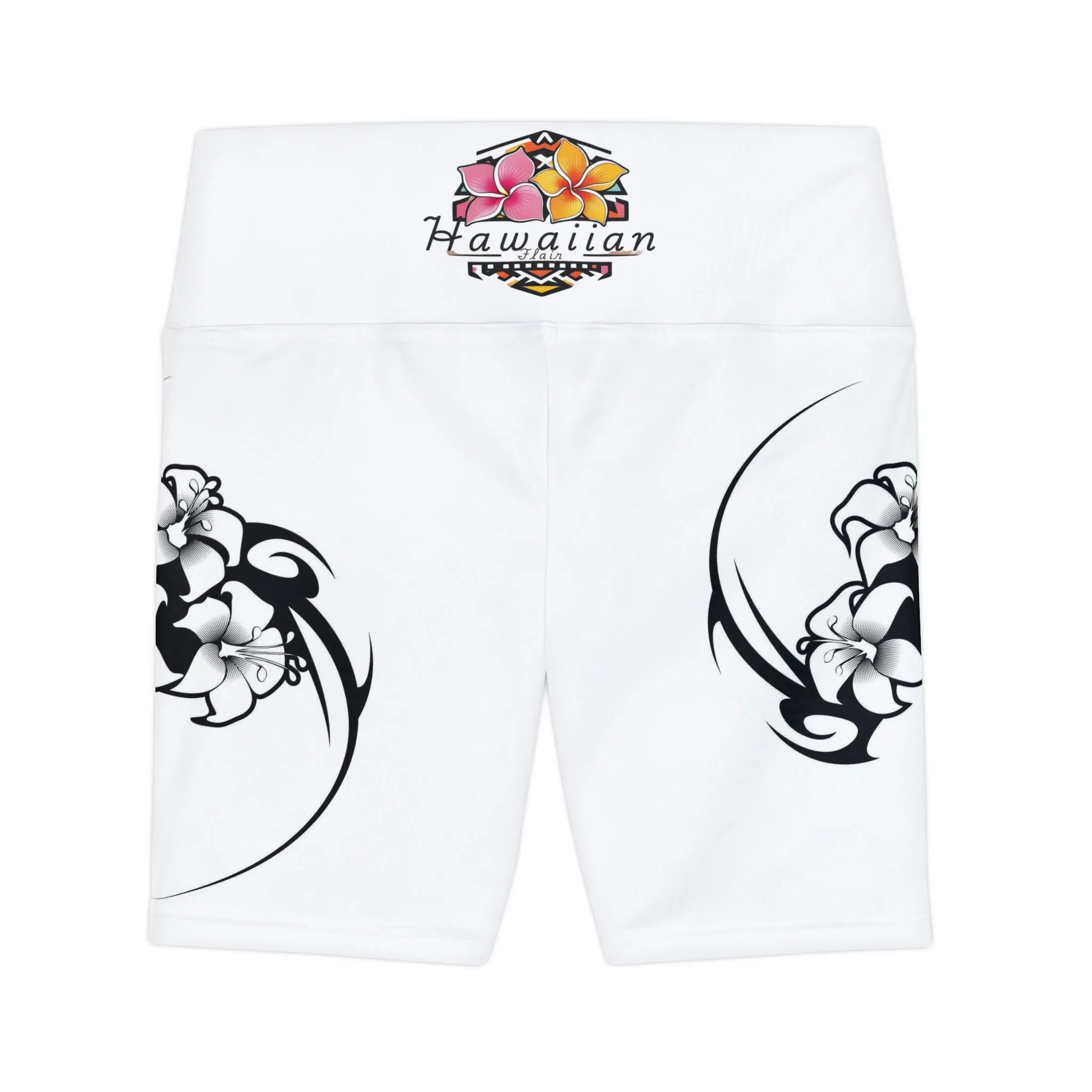 Hawaiian Floral Women's Workout Shorts - Stylish Activewear for Fitness Enthusiasts