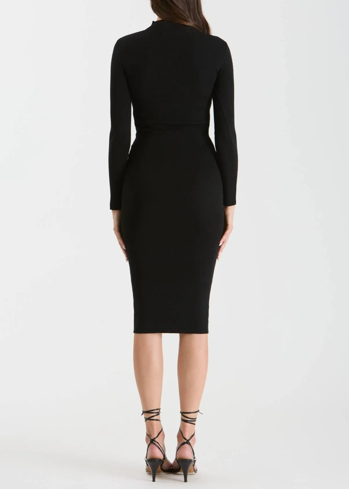 Heartbound Mock Neck Knit Midi Dress