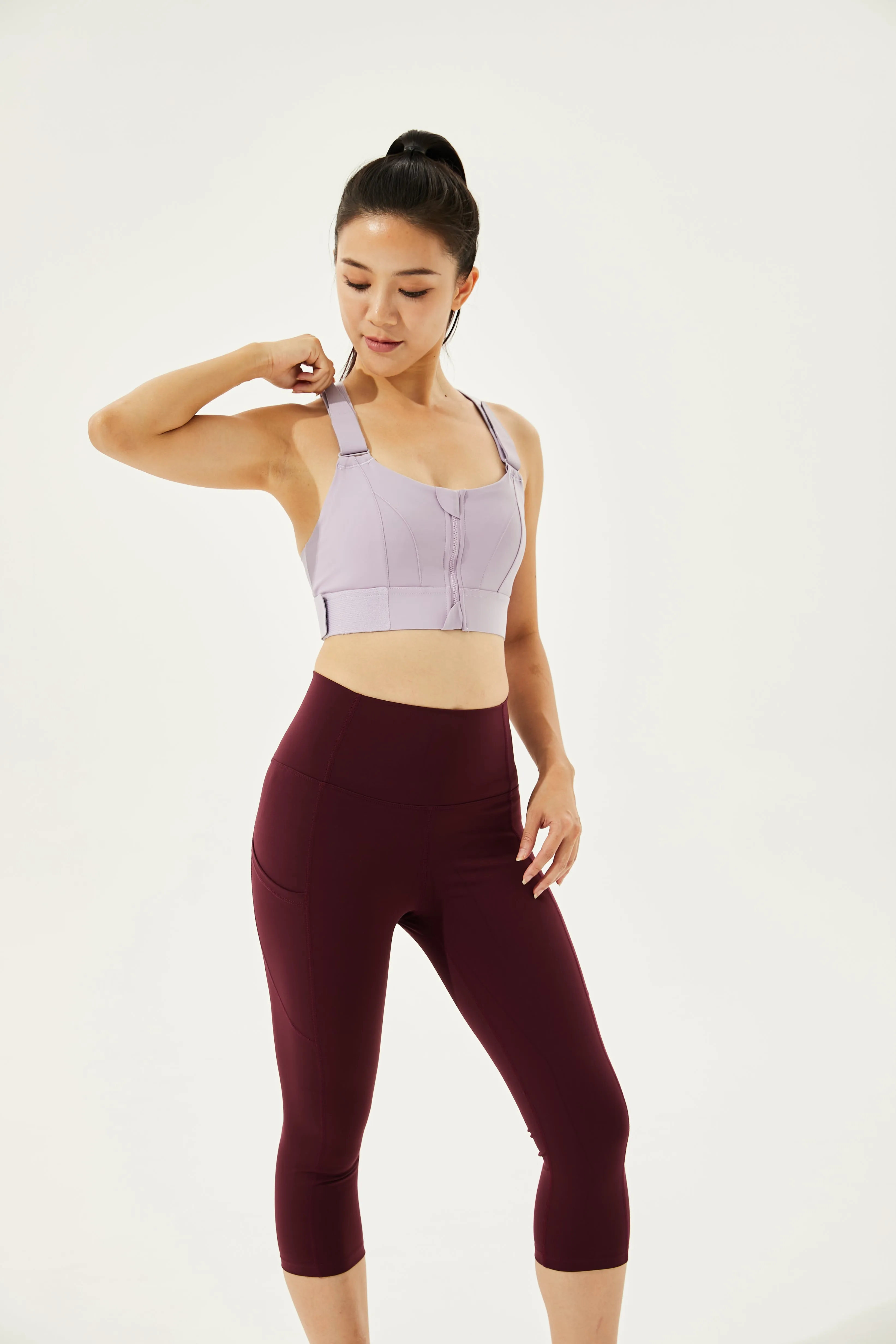 High Intensity Fully Adjustable PowerFlex Sports Bra with Zip and Moulded Bra Cups (Up To 4XL)