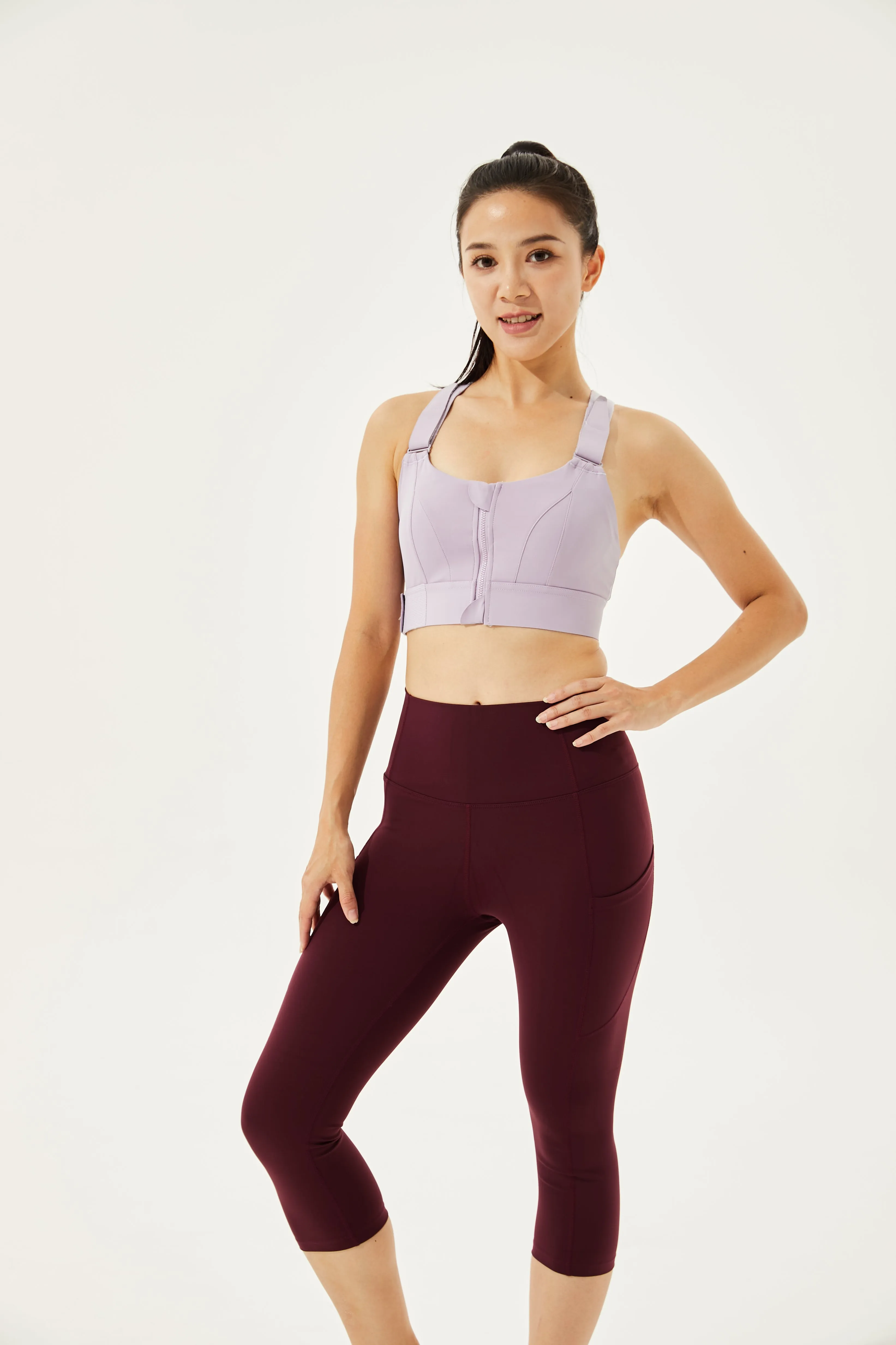 High Intensity Fully Adjustable PowerFlex Sports Bra with Zip and Moulded Bra Cups (Up To 4XL)