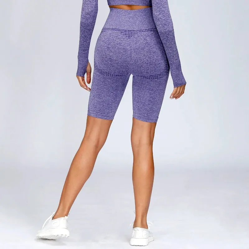 High Waist Workout Shorts Women - Vital Seamless Fitness Yoga Shorts, Scrunch Butt Running Shorts, Sport Gym Leggings