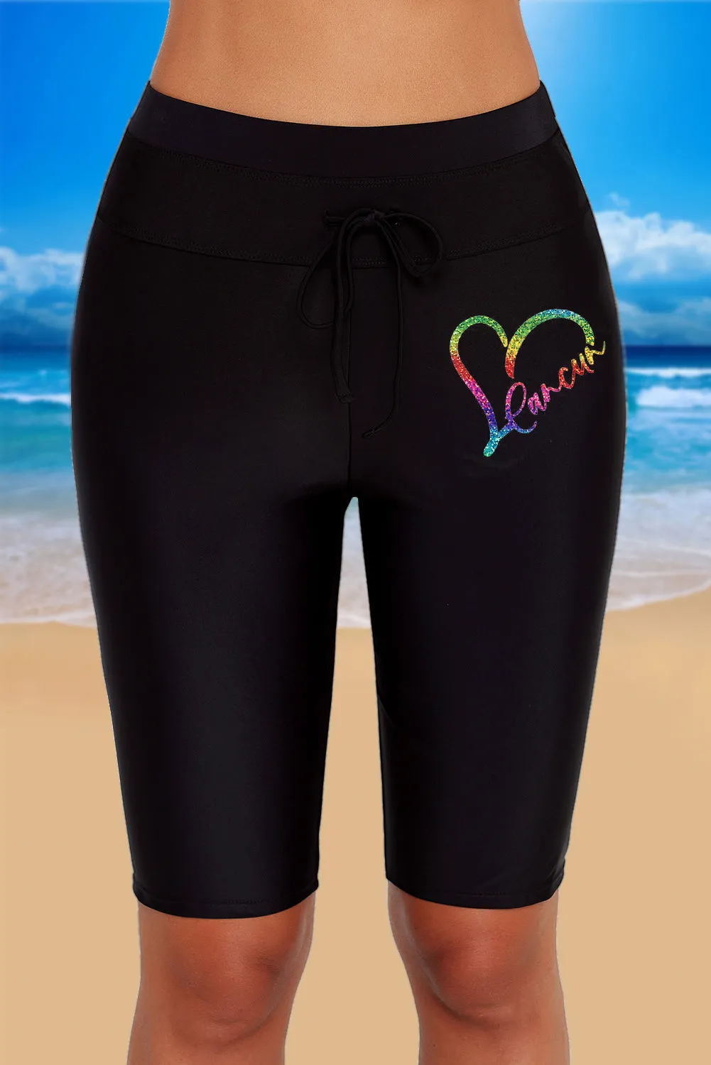 High Waisted Boardshort Swim Bottom