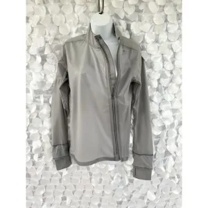 HOKA ONE ONE Woman’s XS Performance shield jacket long sleeves front Grey Lurk