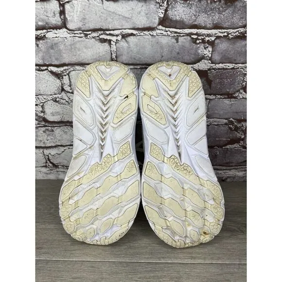 Hoka One One Clifton 8 1119394 BDBBW White Yellow Running Sneakers Sz 8B US/40EU