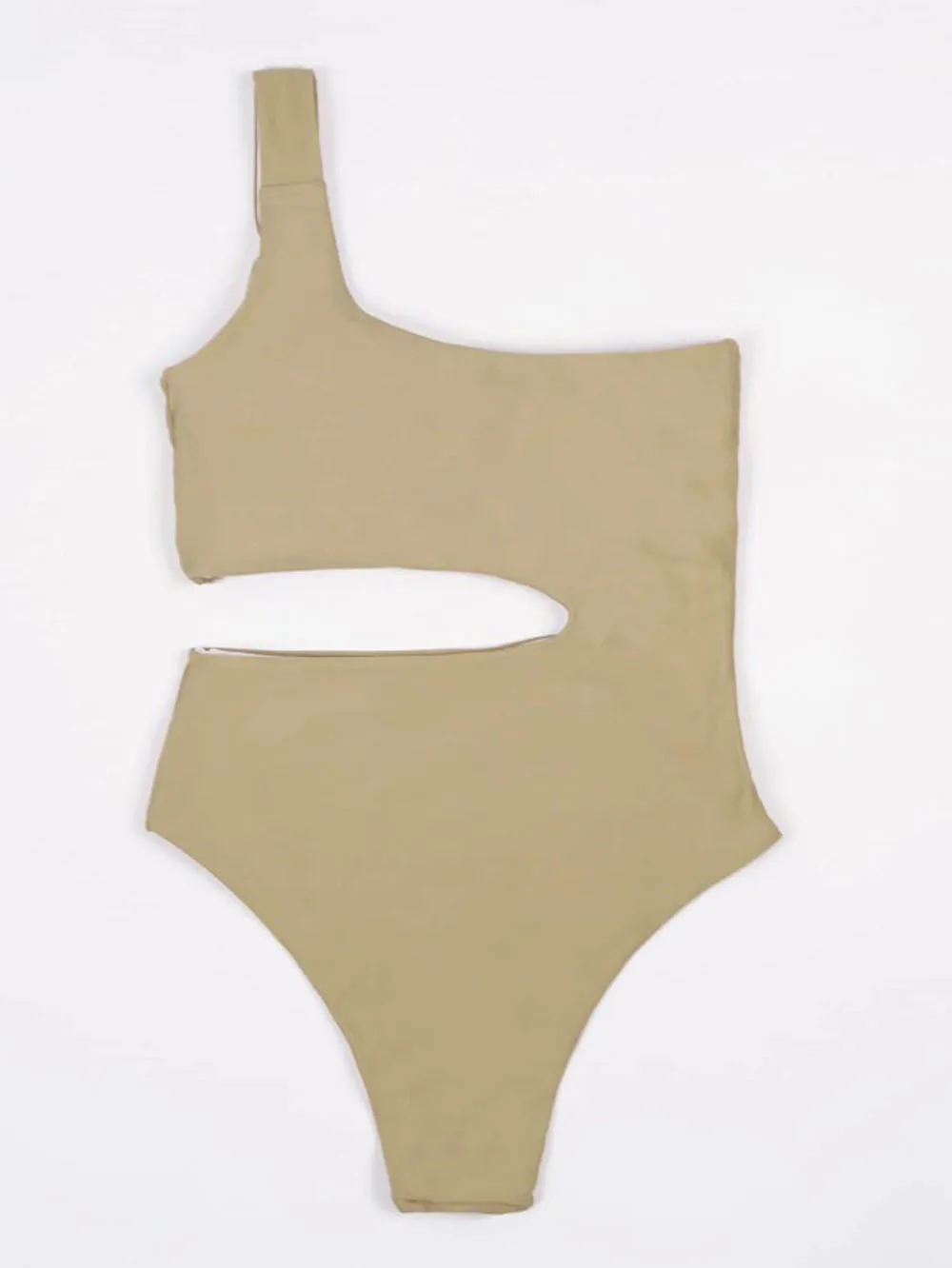 Hollow Out One Piece Swimsuit Padded Ring