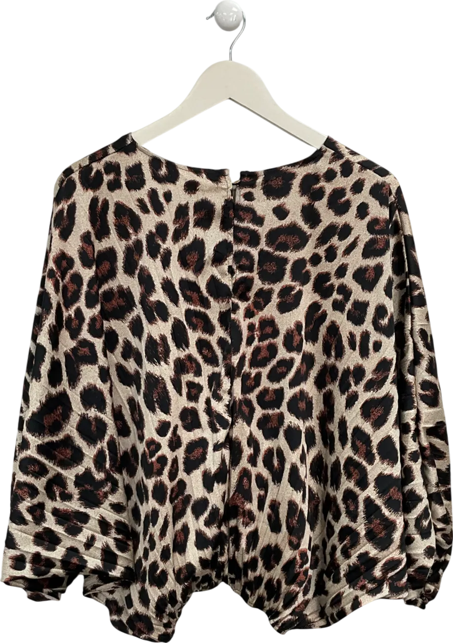 Iland Co Brown Leopard Print Blouse UK S/M