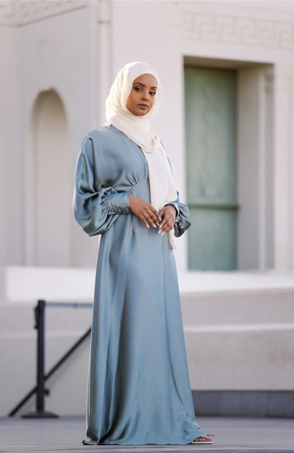 Imelda Batwing Dress - Pale Jade