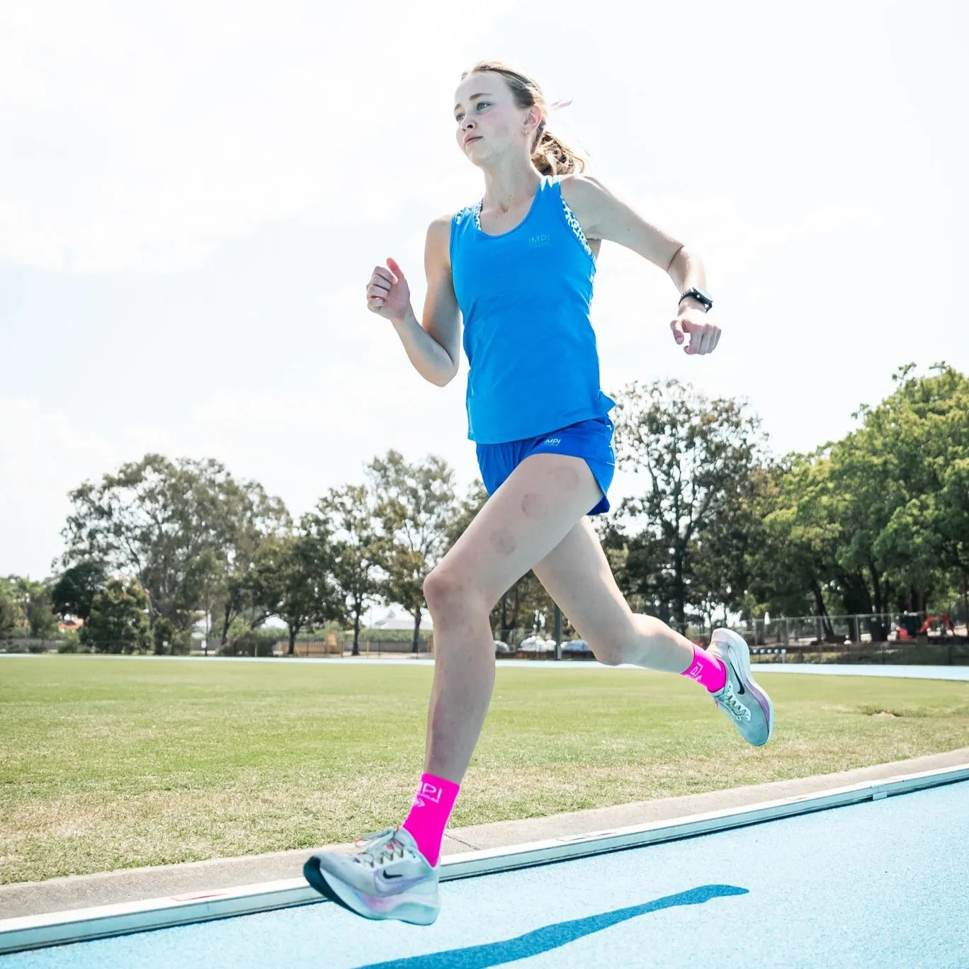 IMPI Fitted Running Singlet - Delta Blue