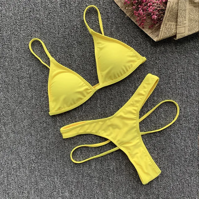 In-X Thong one piece swimsuit Sexy neon bikini 2020 High cut swimwear women Monokini Backless bodysuit One-piece suit Beach wear