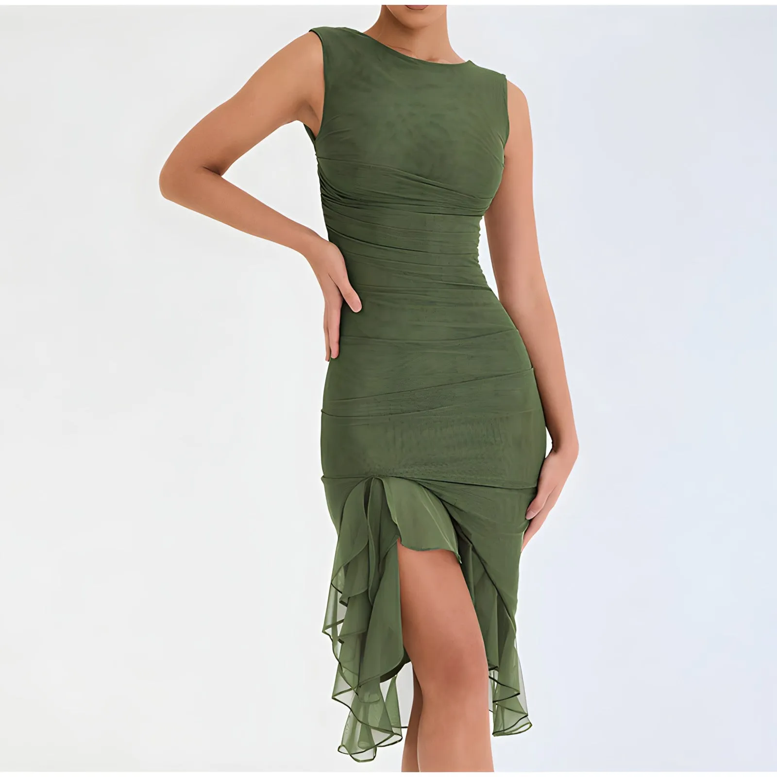 Irene® | Midi Dress With Ruffles