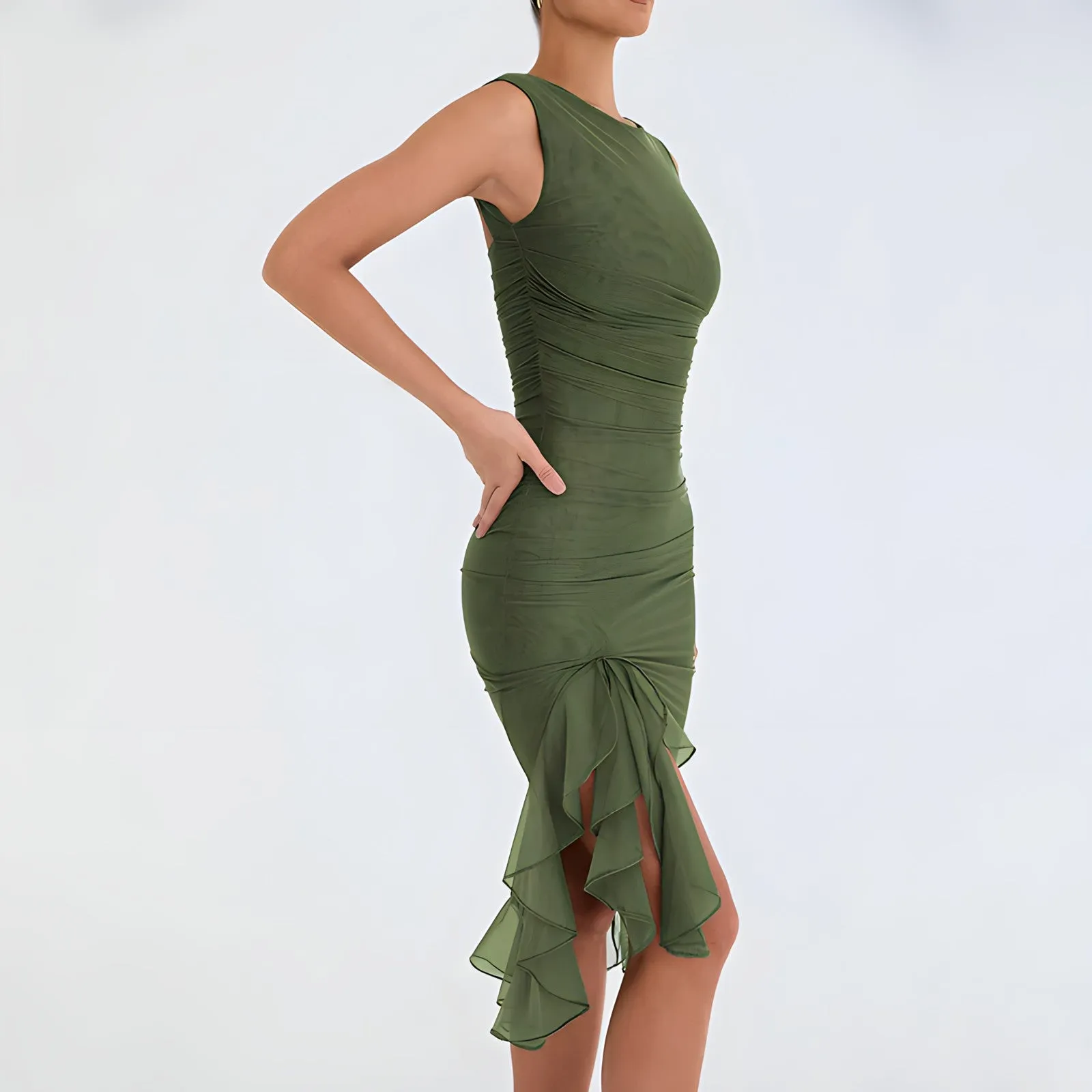 Irene® | Midi Dress With Ruffles