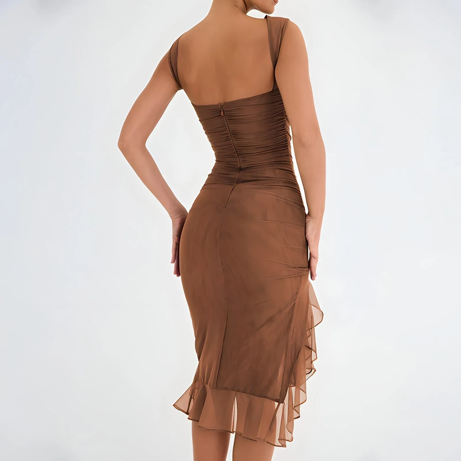 Irene® | Midi Dress With Ruffles
