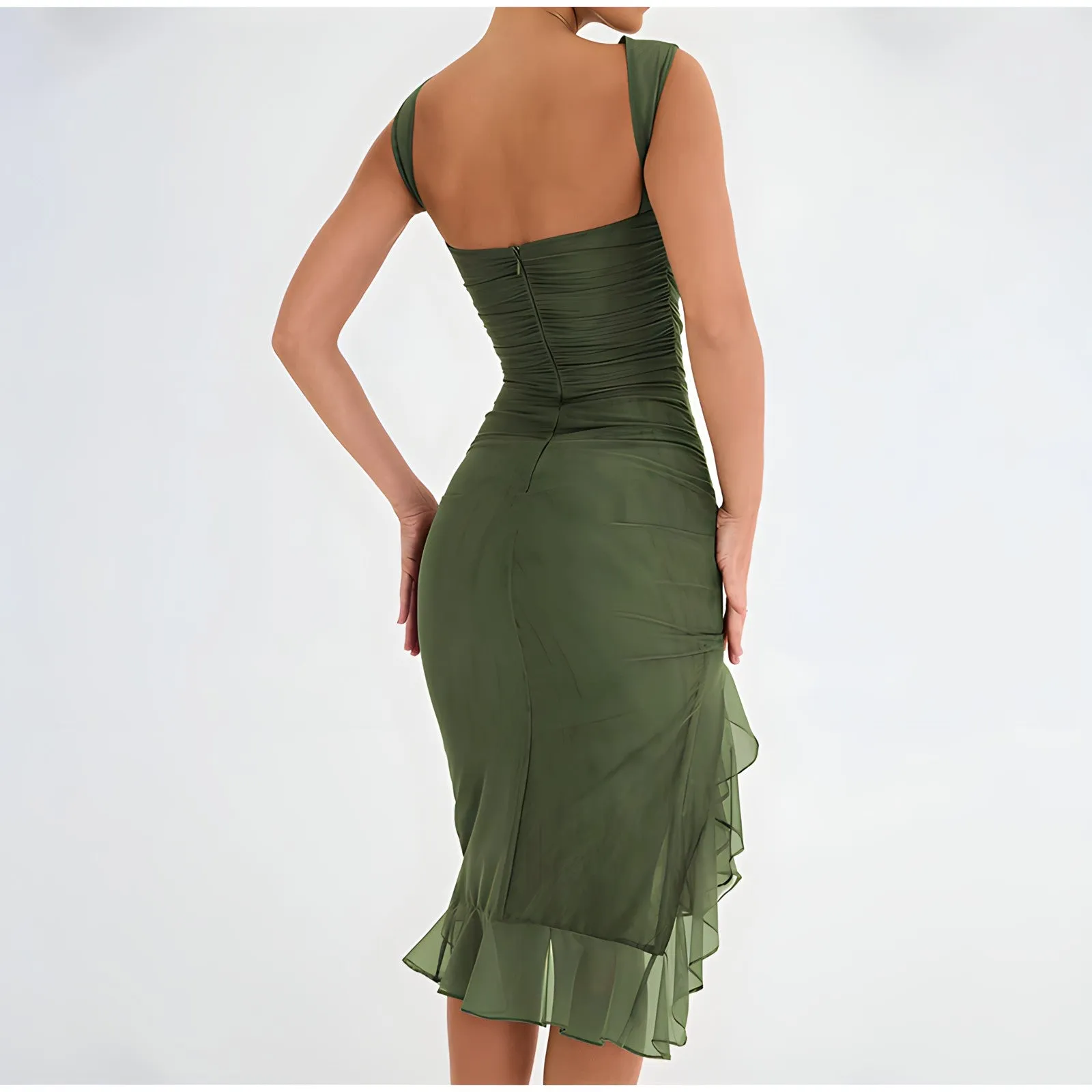 Irene® | Midi Dress With Ruffles