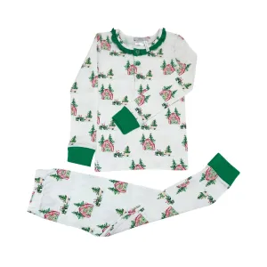 Ishtex - Girl Christmas Tree Farm Pajama Set