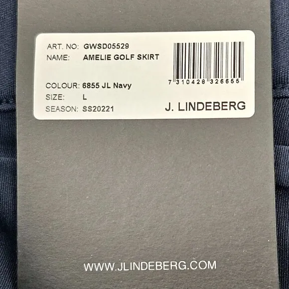 J Lindenberg Amelie Women's Navy Blue Active Performance Golf Skort Size L NWT