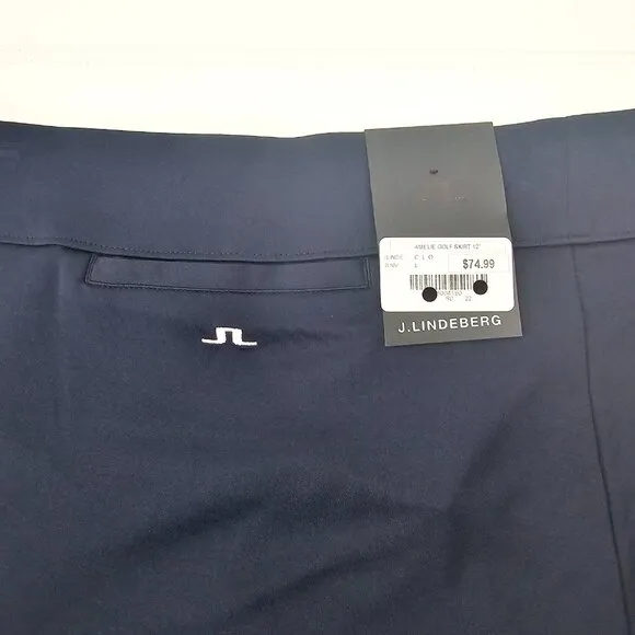 J Lindenberg Amelie Women's Navy Blue Active Performance Golf Skort Size L NWT