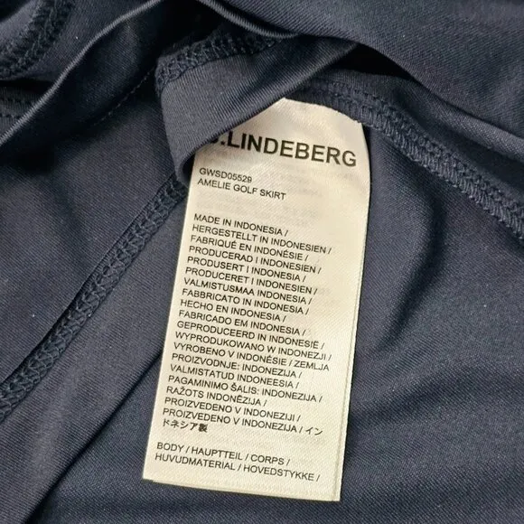 J Lindenberg Amelie Women's Navy Blue Active Performance Golf Skort Size L NWT