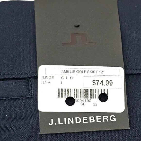 J Lindenberg Amelie Women's Navy Blue Active Performance Golf Skort Size L NWT