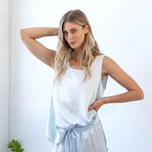 Jackie Satin High/Low Cami With Slits