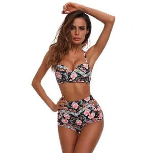 Jackson Sexy Floral High Waist Bikini