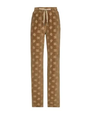 Jacquard chenille jogging pants with DG logo
