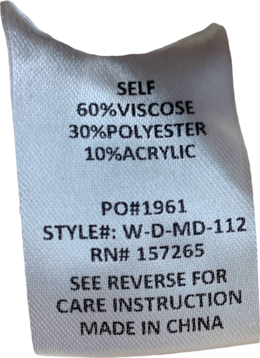 JLux Label White Long Sleeve Top UK M